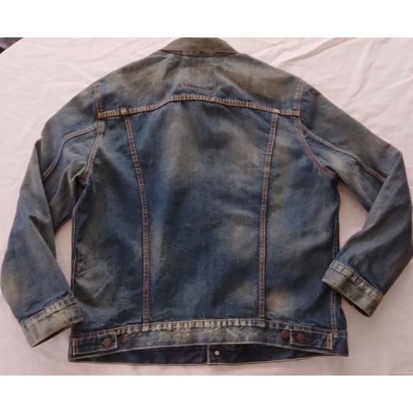 Levi Strauss & Co Denim Jean Jacket Trucker Blue Button Down Mens Size XL - Picture 10 of 14